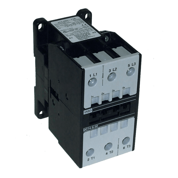 Contactor 3 Pole Open 37kW 74A AC3, 110V AC Coil Overload = MCOR-3-
