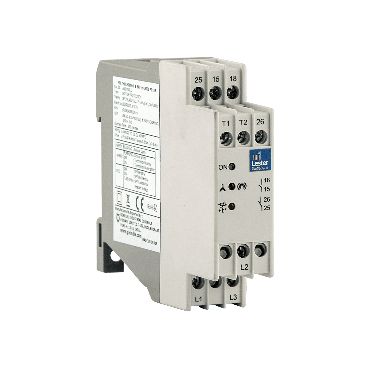 3-Phase Voltage (Phase Failure) Monitoring Relay