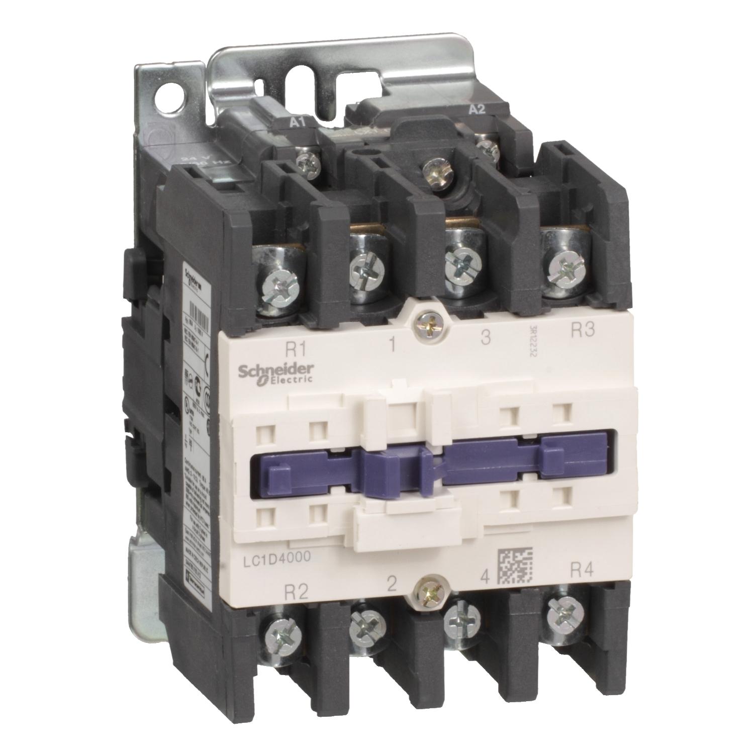 Schneider Electric 4 Pole Contactor, 60 A 110 V AC 50/60 Hz coil