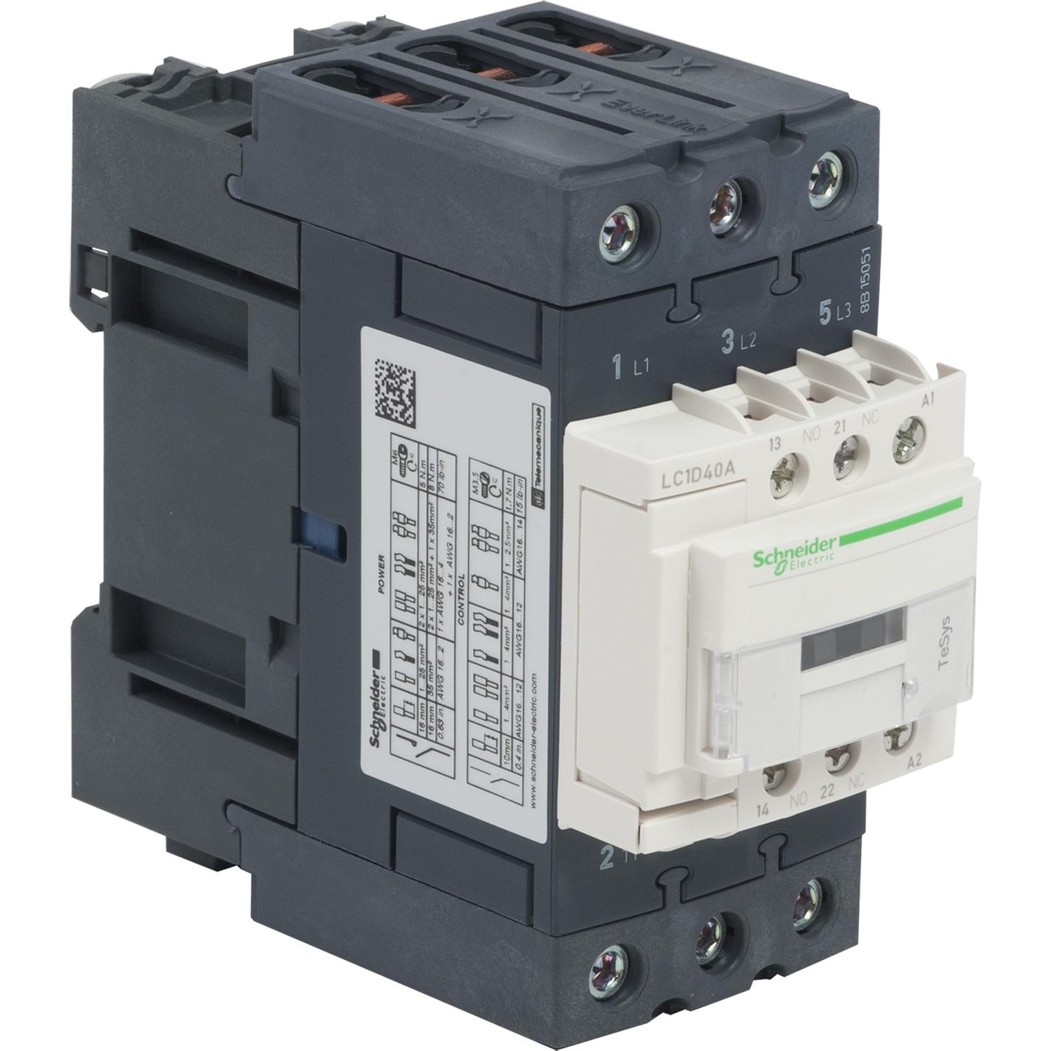 Schneider Electric 3 Pole Contactor, 65 A, 110 V ac Coil, TeSys D, 3NO, 30 kW 