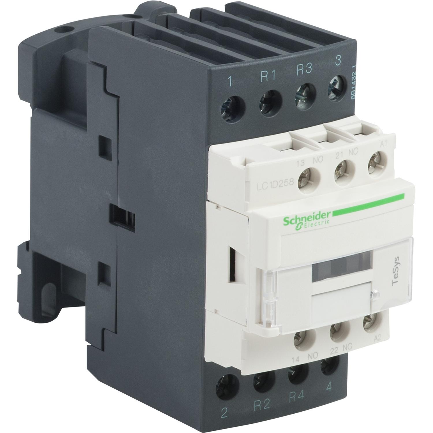 Schneider Electric 4 Pole Contactor, 40 A, 110 V ac Coil, TeSys D, 2NO/2NC