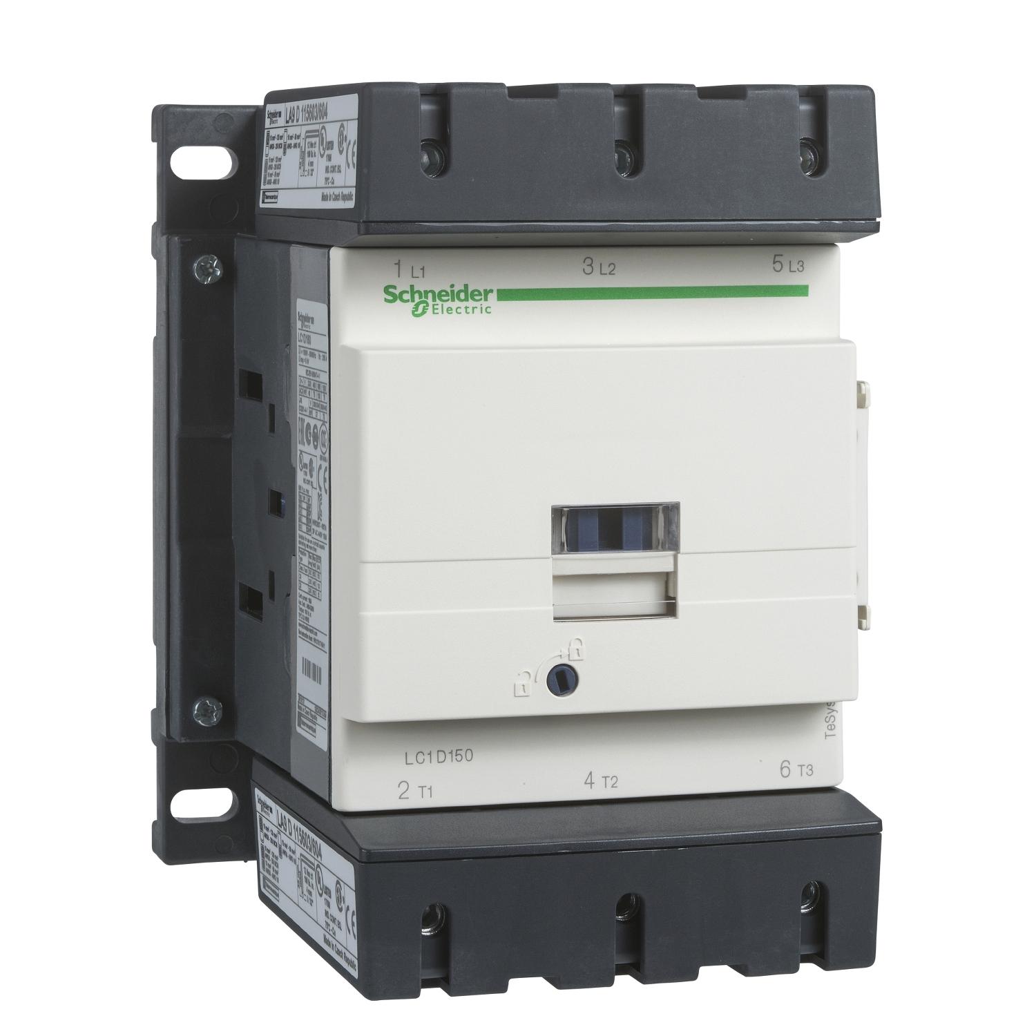 Schneider Electric 3 Pole Contactor, 150 A, 110 V ac Coil, TeSys D, 3NO, 80 kW