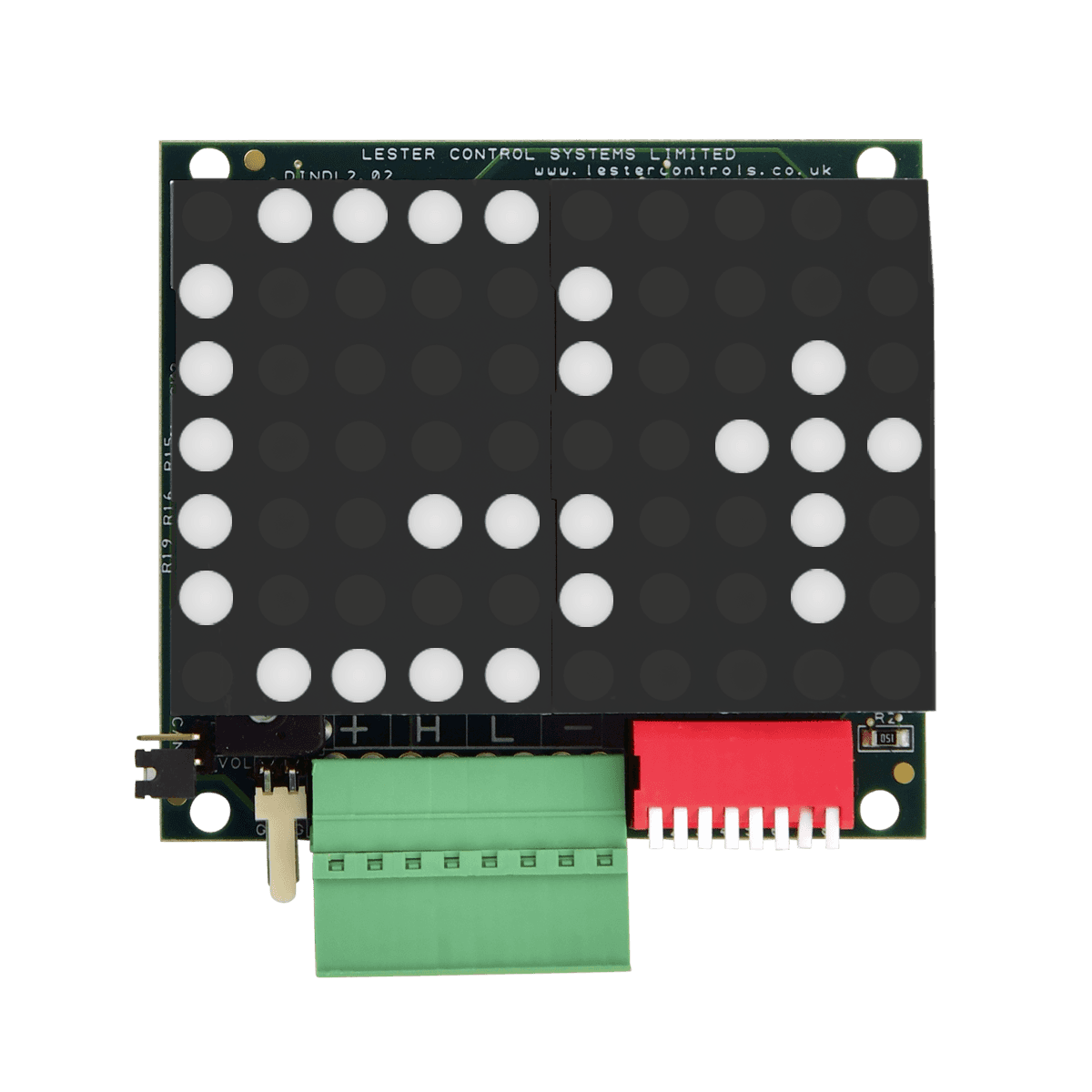 White 2-Digit Dot Matrix Indicator