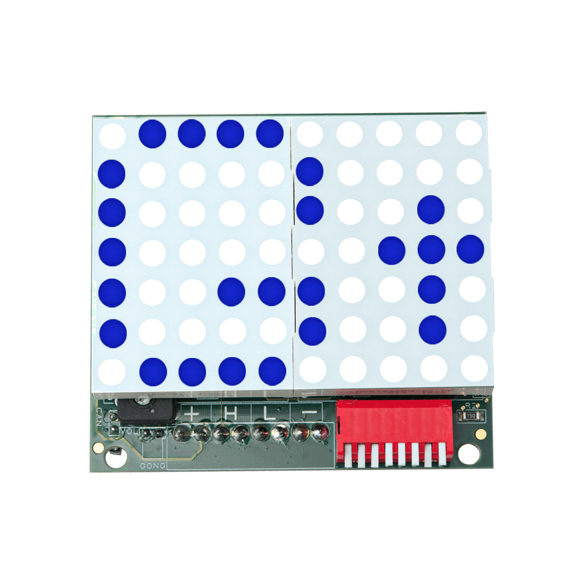 Blue 2-Digit Dot Matrix Indicator c/w Rear Terminals