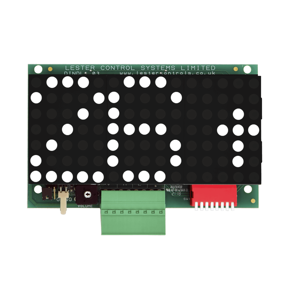 White 3-Digit Dot Matrix Indicator